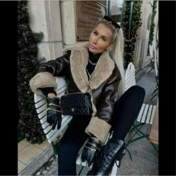 ZARA FAUX FUR DOUBLE FACED JACKET - Picture 3 of 13